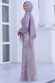 Şimal Tesettür Abiye Lavanta thumbnail 2