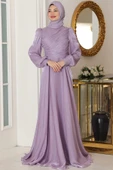 Bahar Tesettür Abiye Lila thumbnail 1