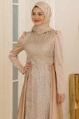 Miray Tesettür Abiye Gold thumbnail 2