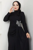 Gözde Tesettür Abiye Siyah - 2