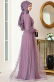 Peri Tesettür Abiye Lavanta thumbnail 3