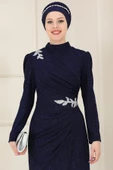 Masal Tesettür Abiye Lacivert thumbnail 2