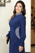 Lavin Tesettür Abiye İndigo thumbnail 2