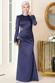 Efsun Tesettür Abiye Lacivert thumbnail 1