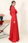 Zen Tesettür Abiye Kırmızı thumbnail 3