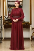 Efsane Tesettür Abiye Bordo thumbnail 1