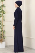 Masal Tesettür Abiye Lacivert thumbnail 3