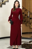 Lavin Tesettür Abiye Bordo thumbnail 1