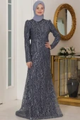 Tuana Tesettür Abiye Antrasit thumbnail 1