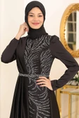 Mihrimah Tesettür Abiye Siyah - 2