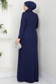 Gözde Tesettür Abiye Lacivert thumbnail 3
