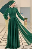 Kübra Tesettür Abiye Zümrüt thumbnail 1