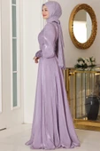 Yağmur Tesettür Abiye Lila thumbnail 4