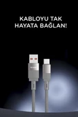 Torima U18 Gri USB İle Type-c Şarj ve Data Kablosu thumbnail 4