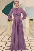 Kübra Tesettür Abiye Lavanta thumbnail 4