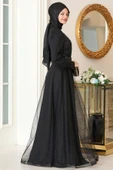 Peri Tesettür Abiye Siyah - 3