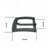 Kemer Tokası 4,5 cm Siyah Nikel 1 Adet  (Leathercraft, Deri Hobi) - 3