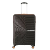 MÇS 3lü Set Kırılmaz Silikon Seyahat Valizi Bavulu V374 Kahve/Şamp - 2