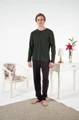 Estiva Penye İnterlok Kareli Uzun Kol Erkek Pijama Takım thumbnail 5