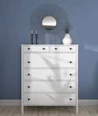 Hunerika Ceris 6 Çekmeceli Şifonyer-Wood Beyaz-Minifiks Bağlantılı - 4
