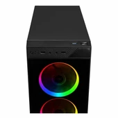 PowerBoost VK-C12B USB 3.2 RGB ATX Mid Tower Siyah Kasa thumbnail 3