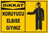 Koruyucu Elbiseni Giyiniz Sticker 20X28 Cm - 1