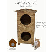 Melada Mobilya Sokak Hayvanları Kedi Evi (DUBLEX 1) - 1