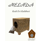 Melada Mobilya Sokak Hayvanları Kedi Evi Dikdörtgen - 2