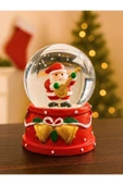 Yeni Yılın En Güzel Hediyesi 2026 Yılbaşı Gitar Çalan Noel Baba Temalı Led Işıklı 9 cm Kar Küresi thumbnail 1