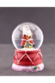 Yeni Yılın En Güzel Hediyesi Dekoratif Yılbaşı Led Işıklı 6,5 cm Noel Baba Figürlü Kar Küresi Hediye - 3