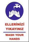 Ellerinizi Yıkayınız Sticker 20X28 Cm - 1