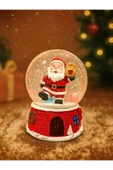 Dekoratif 2026 Yılbaşı Yeni Yılın En Güzel Hediyesi Noel Baba Temalı Led Işıklı 9 cm Kar Küresi thumbnail 1