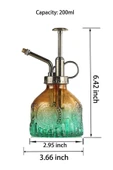 Şık Tasarımlı Ev Bahçe Saksı Çiçeklerine Özel Cam Bitki Sulama Fıskiyesi Kolonya Şişesi 200 ML Yeşil - 6