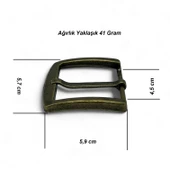 Kemer Tokası 4,5 cm Antik 1 Adet  (Leathercraft, Deri Hobi) - 3