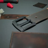 Kemer Tokası 4,5 cm Siyah Nikel 1 Adet  (Leathercraft, Deri Hobi) - 1