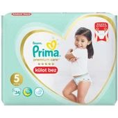 Prima Premium Care Külot Bebek Bezi Beden:5 (12-17Kg) 136 Adet Süper Ekonomik Fırsat Pk thumbnail 2