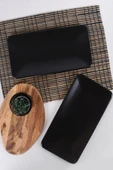 Keramika Mat Siyah Siera Kayık Tabak 33 Cm 2 Adet thumbnail 1