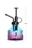 Şık Tasarımlı Ev Bahçe Saksı Çiçeklerine Özel Cam Bitki Sulama Fıskiyesi Kolonya Şişesi 200 ML Mor - 1