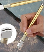 Elmas Kalem Cam Kesici Fayans Kesici Kendinden Yağlama Yağı Besleme Uçlu Cam Kesici Metal Saplı - 4