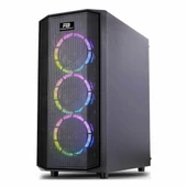 PowerBoost X58 USB 3.2 RGB ATX Mid Tower Siyah Kasa thumbnail 2
