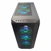 PowerBoost X58 USB 3.2 RGB ATX Mid Tower Siyah Kasa thumbnail 4