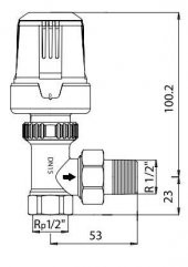 Eca 1/2 Termostatik Radyatör Valfi Köşe Trv3 602120531 - 2