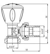 Eca 1/2 Rv3 Köşe Radyatör Valfi  602120641 - 2