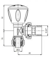 Eca Rv3 Köşe Radyatör Valfi ( Ø 16x2mm)Pex Rv3 602120721 - 2