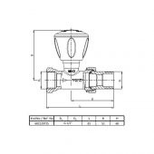 Eca 1/2 Rv3 Düz Radyatör Valfi  602120725 thumbnail 2