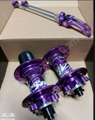 BİKE SKY BİSİKLET ÖN ARKA GÖBEK SETİ PASAK 32 DELİK HUB SESLİ MOR thumbnail 2