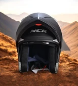 NCR-158 ÇENE AÇILIR GÖZLÜKLÜ E-CE BELGELİ KASK MAT SİYAH thumbnail 4