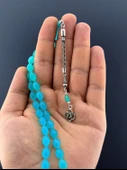 MURİ TESBİH 4,6 GR 925 AYAR GÜMÜŞ PÜSKÜL SUAT YEŞİLYURT UÇAK CAMI BEYZİ KESİM 7X11 - 3