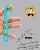 MURİ TESBİH 4,6 GR 925 AYAR GÜMÜŞ PÜSKÜL SUAT YEŞİLYURT UÇAK CAMI BEYZİ KESİM 7X11 - 1