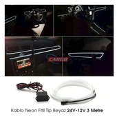 Carub İp Neon 24-12V 3 Metre Beyaz - 1